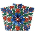 thumbnail image 1 of Mi Alma Vintage Flower Blue/Red Tile Stickers - Removable Vinyl 4x4, 24 pcs, 1 of 11