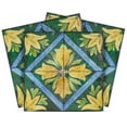 thumbnail image 1 of Mi Alma Vintage Flower Green Yellow Tile Stickers - Removable Vinyl 4x4, 24 pcs, 1 of 10