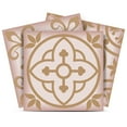 thumbnail image 1 of Mi Alma Vinyl Backsplash Decor - Gold Brown Floral Peel & Stick Tiles 6x6, 1 of 11