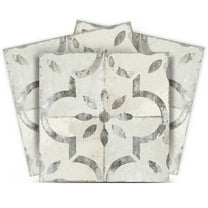 Mi Alma Vinyl Peel and Stick Vintage Rustic R20 Backsplash Tile Stickers, Gray, 5" x 5" (24-Pack)