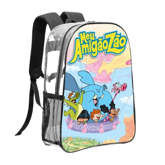 Mi Amigazazo Pattern Transparent Backpack Lightweight And fashionable Showcasing Personality And Leading The Trend