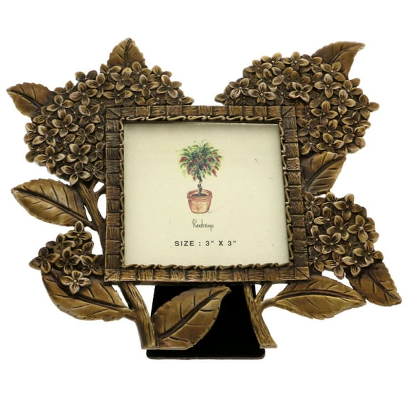 Mi Amore 3X3 Flower Picture-Frame Bronze-Tone