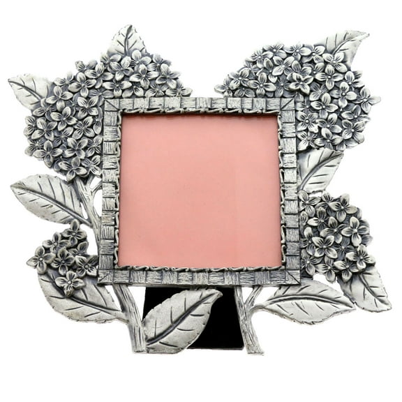 Mi Amore 3x3" display Flowers Picture-Frame Pewter