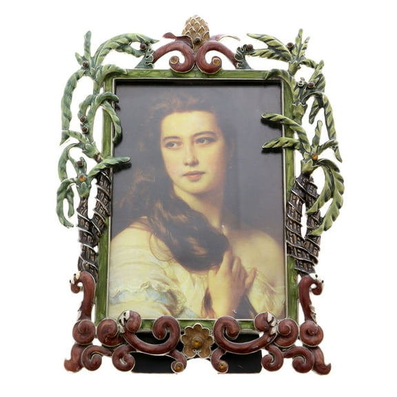 Mi Amore 4x6" display Palm trees Picture-Frame Green & Red