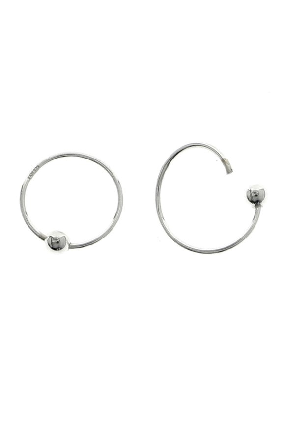 925 Sterling Silver Hoop-Earrings Silver