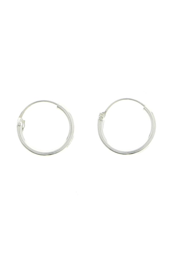 925 Sterling Silver Hoop-Earrings Silver