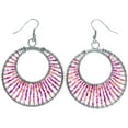 thumbnail image 1 of Mi Amore AB Finish Dangle-Earrings Pink/Silver-Tone, 1 of 2