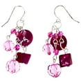 thumbnail image 1 of Mi Amore AB Finish Shell Stone Dangle-Earrings Pink & Silver-Tone, 1 of 2