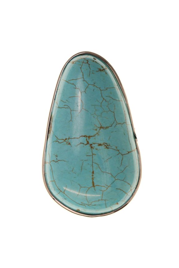 Adjustable-Ring Blue/Silver-Tone Size: Adjustable