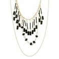 thumbnail image 1 of Mi Amore Adjustable Statement-Necklace Gold-Tone/Black, 1 of 4