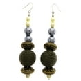 thumbnail image 1 of Mi Amore Antiqued Dangle-Earrings Green/Black, 1 of 2
