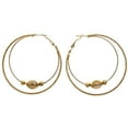 thumbnail image 1 of Mi Amore Antiqued Hoop-Earrings Gold-Tone, 1 of 2