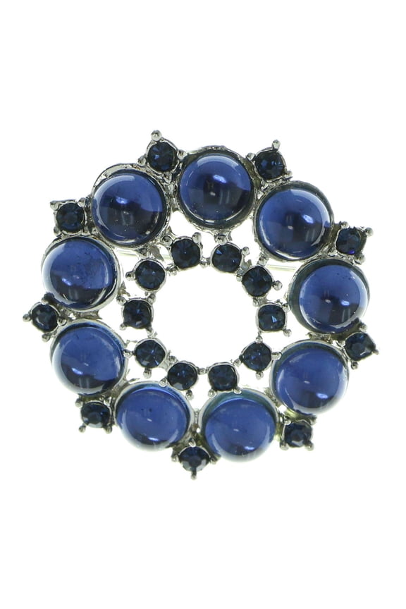 Brooch-Pin Silver-Tone/Blue