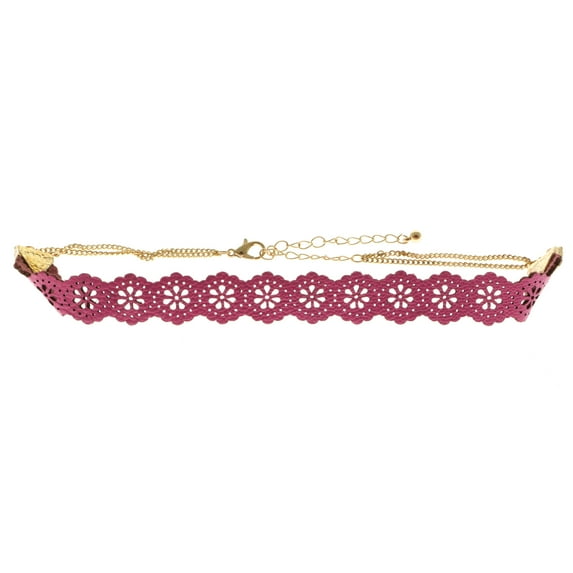 Mi Amore Choker-Necklace Pink/Gold-Tone