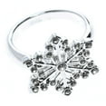 thumbnail image 1 of Mi Amore Christmas holiday snowflake Sized-Ring Silver-Tone/Clear Size 10.00, 1 of 2