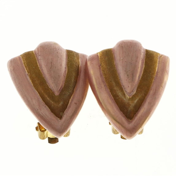 Mi Amore Clip-On-Earrings Gold-Tone/Pink