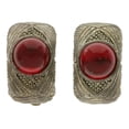 thumbnail image 1 of Mi Amore Clip-On-Earrings Red/Silver-Tone, 1 of 3