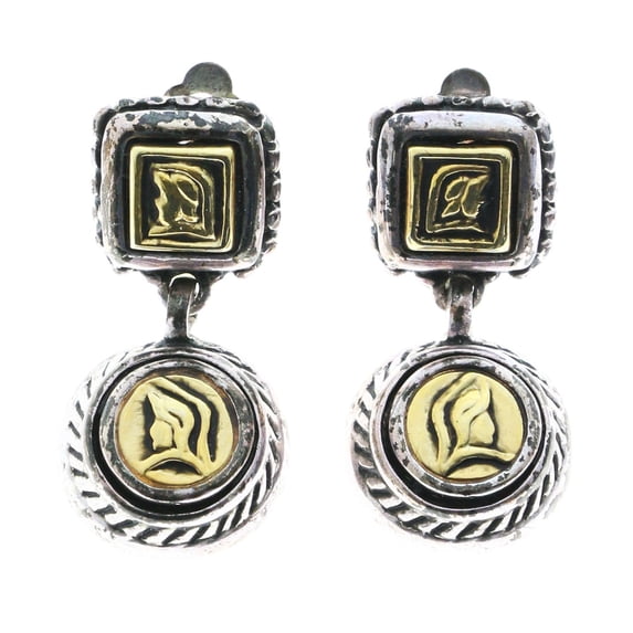 Mi Amore Clip-On-Earrings Silver-Tone/Gold-Tone