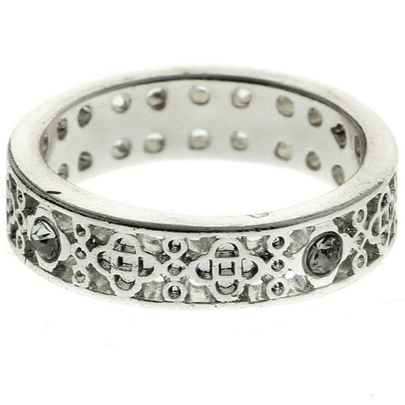 Mi Amore Crystal Sized-Ring Silver-Tone Size 10.00
