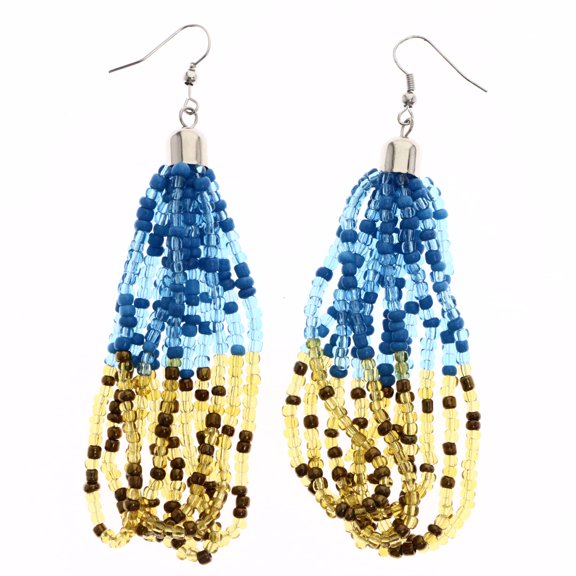 Mi Amore Dangle-Earrings Blue/Brown