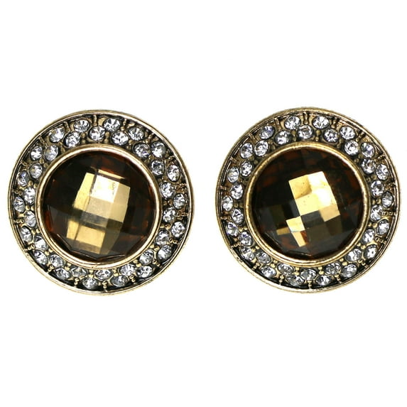 Mi Amore Dangle-Earrings Gold-Tone/Brown