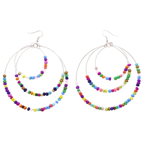 Mi Amore Dangle-Earrings Multicolor/Silver-Tone