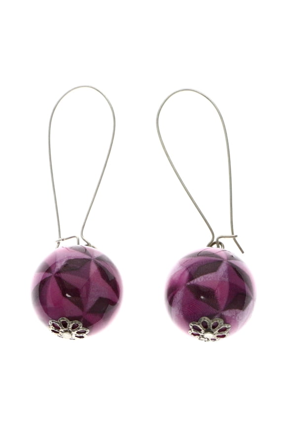 Dangle-Earrings Pink/Purple