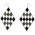thumbnail image 1 of Mi Amore Dangle-Earrings Silver-Tone/Black, 1 of 2