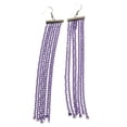 thumbnail image 1 of Mi Amore Dangle-Earrings Silver-Tone/Purple, 1 of 4