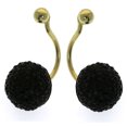 thumbnail image 1 of Mi Amore Drop-Dangle-Earrings Gold-Tone/Black, 1 of 2