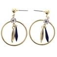 thumbnail image 1 of Mi Amore Drop-Dangle-Earrings Gold-Tone/Blue, 1 of 2