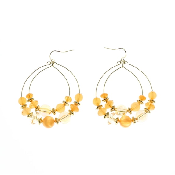 Mi Amore Drop-Dangle-Earrings Gold-Tone/Orange