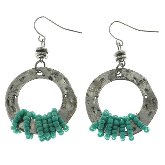 Mi Amore Drop-Dangle-Earrings Silver-Tone/Blue