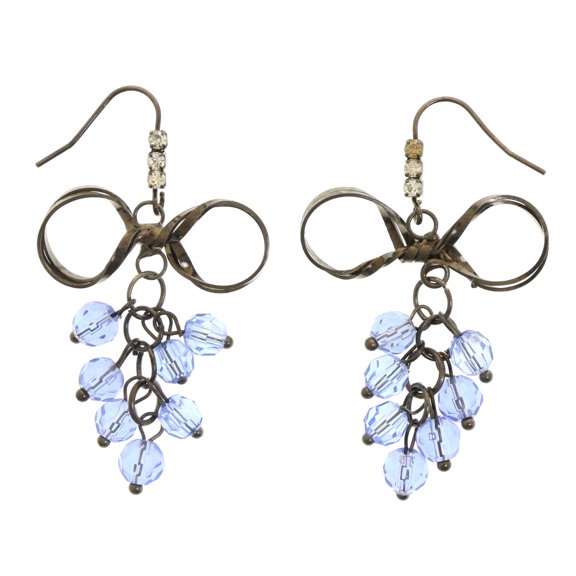 Mi Amore Drop-Dangle-Earrings Silver-Tone/Blue
