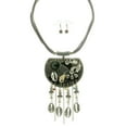 thumbnail image 1 of Mi Amore Elephant Shell Necklace-Earring-Set Gray & Silver-Tone, 1 of 3