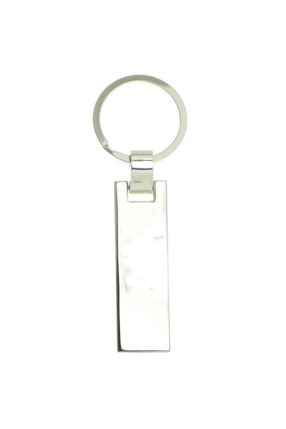 Engravable Split-Ring-Keychain Silver-Tone