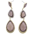 thumbnail image 1 of Mi Amore Faceted Textured Drop-Dangle-Earrings Brown & Gold-Tone, 1 of 2
