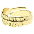 thumbnail image 1 of Mi Amore Feather Sized-Ring Gold-Tone Size 7.00, 1 of 2