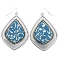thumbnail image 1 of Mi Amore Filigree Dangle-Earrings Silver-Tone/Blue, 1 of 2