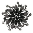 thumbnail image 1 of Mi Amore Flower AB Finish Statement Brooch-Pin Black & Silver-Tone, 1 of 2