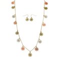 thumbnail image 1 of Mi Amore Flower Adjustable Necklace-Earring-Set Multicolor & Gold-Tone, 1 of 3