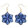thumbnail image 1 of Mi Amore Flower Dangle-Earrings Blue/Gold-Tone, 1 of 2