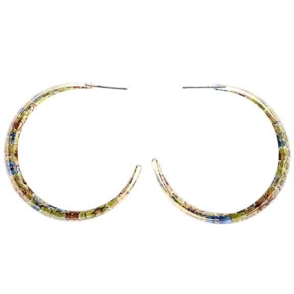 Mi Amore Flower Dangle-Earrings Yellow/Blue