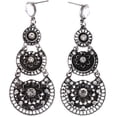 thumbnail image 1 of Mi Amore Flower Drop-Dangle-Earrings Silver-Tone, 1 of 2