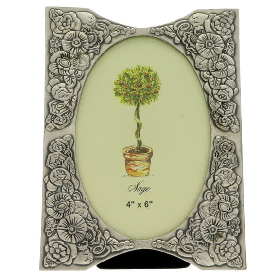 Mi Amore Flower Picture-Frame Silver-Tone