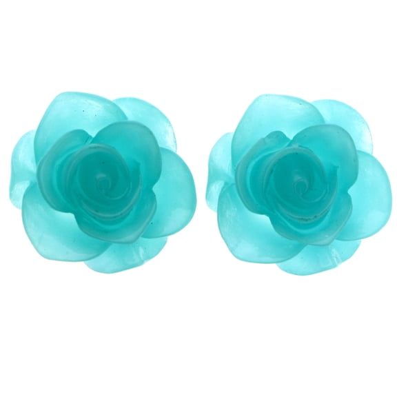 Mi Amore Flower Stud-Earrings Green