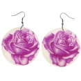 thumbnail image 1 of Mi Amore Glitter Rose Dangle-Earrings Pink & White, 1 of 2