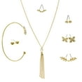 thumbnail image 1 of Mi Amore Gold-Tone Necklace, Bracelet & Multiple Post Earring Set With Crystal Accents TMN331, 1 of 7