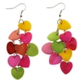 thumbnail image 1 of Mi Amore Heart Dangle-Earrings Silver-Tone/Multicolor, 1 of 4