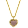 thumbnail image 1 of Mi Amore Heart Pendant-Necklace Gold-Tone/Purple, 1 of 3